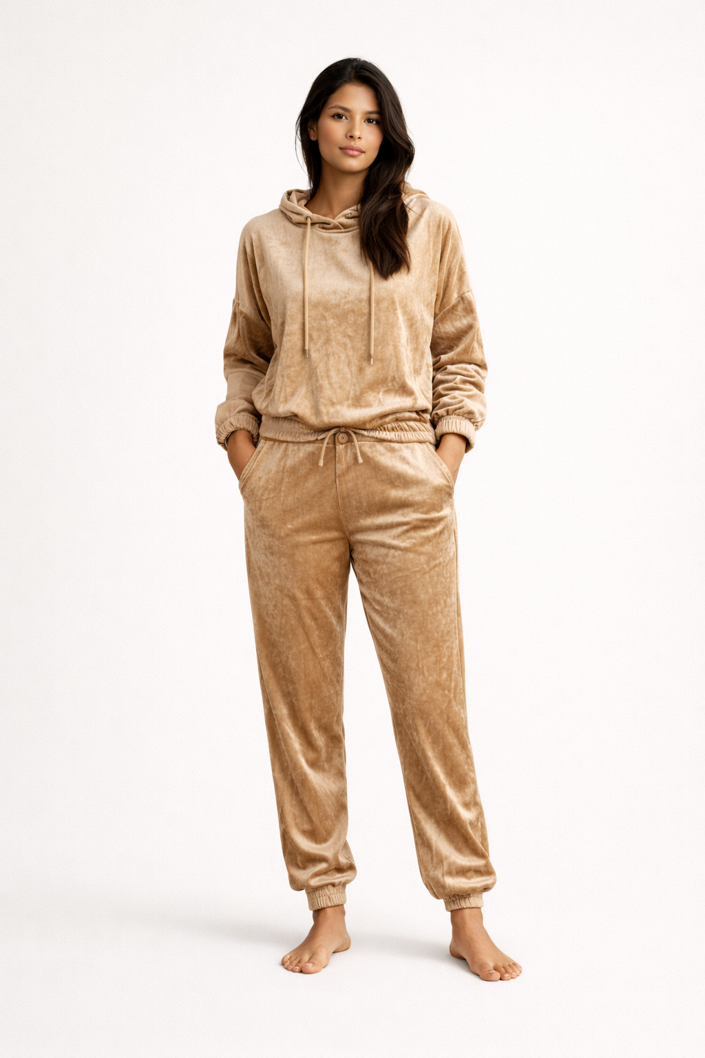 Ensemble  femme - jogging léger à capuche - Velours - Laurie