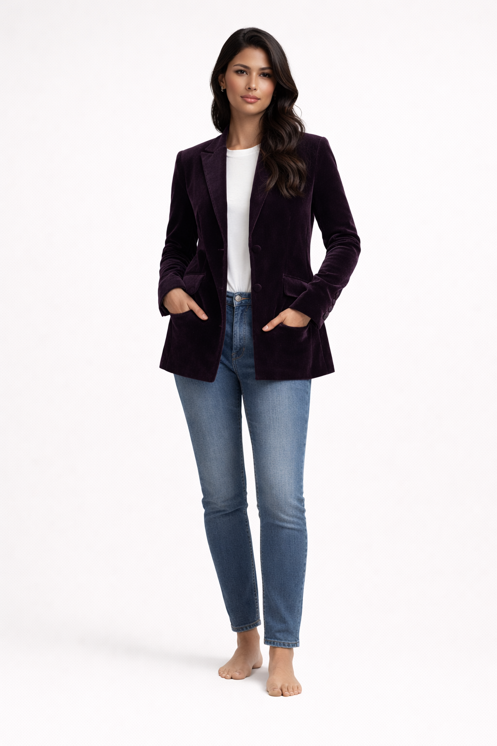 Blazer femme - cintré - Velours - Violetta