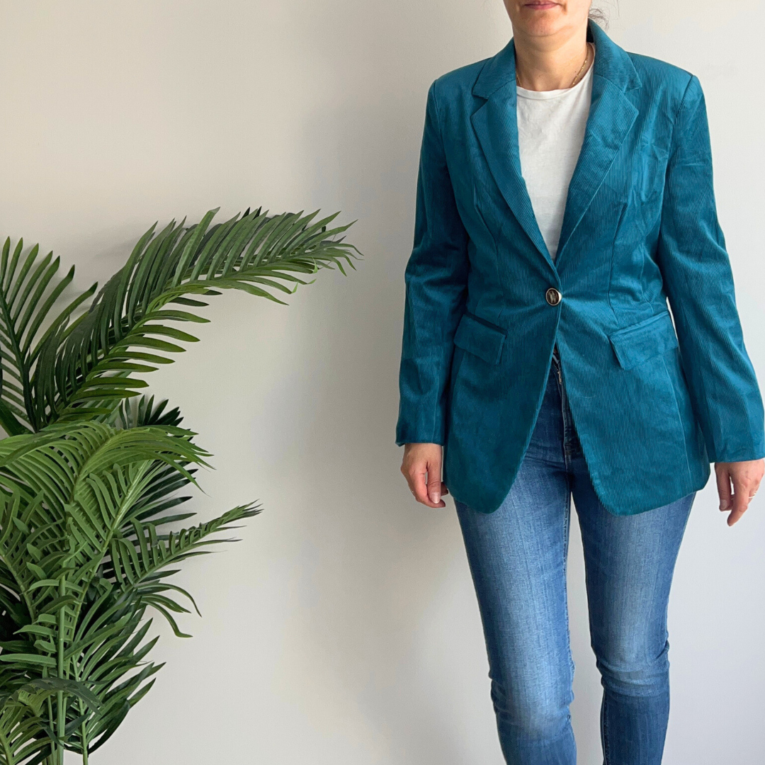Blazer femme - Cintré- Velours côtelé - Leïla