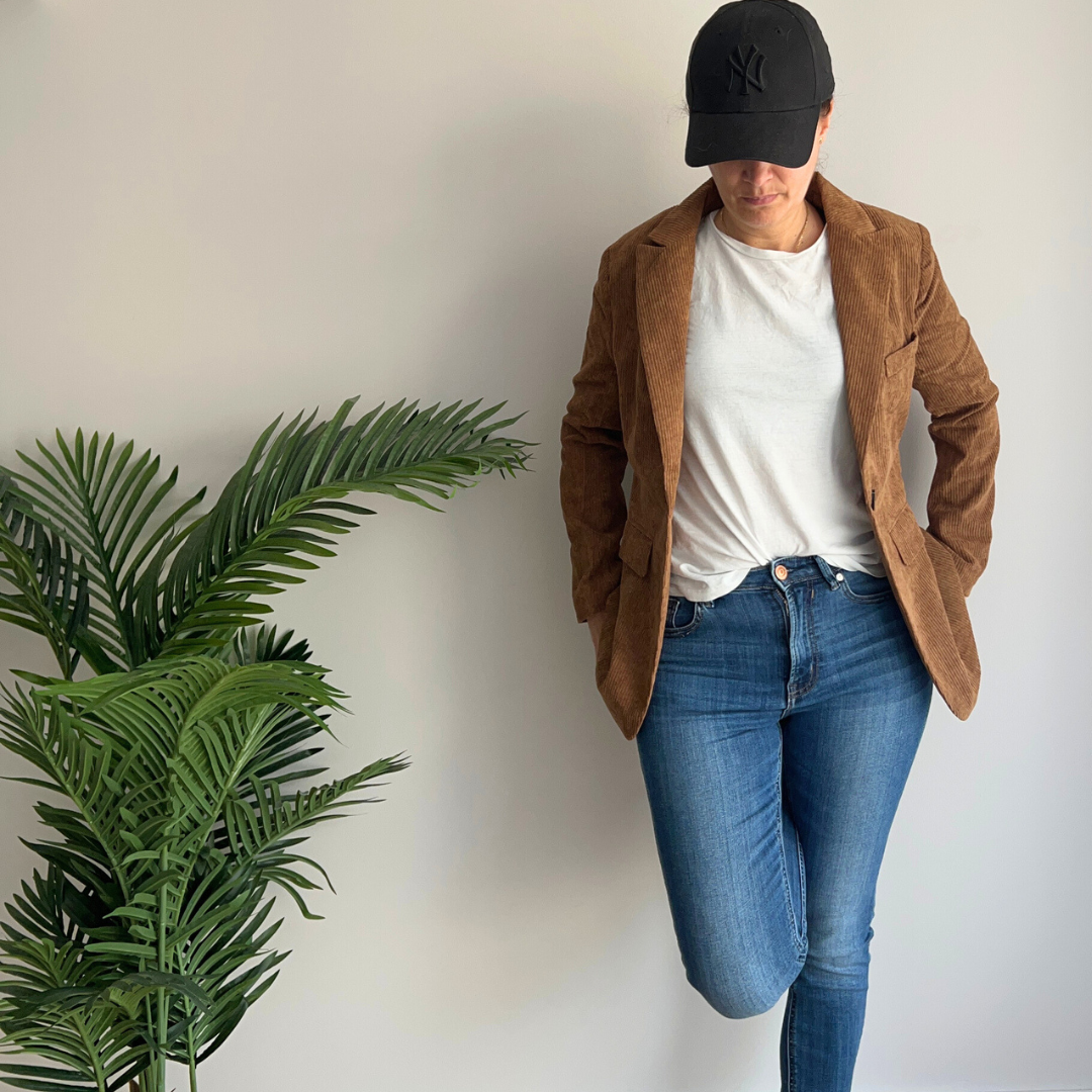 Blazer femme - Cintré - Velours  côtelé - Lydia