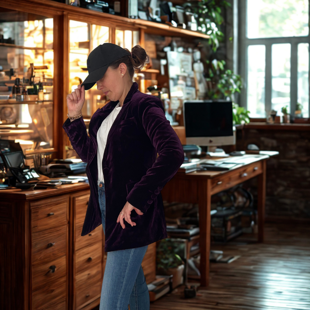 Blazer femme - cintré - Velours - Violetta