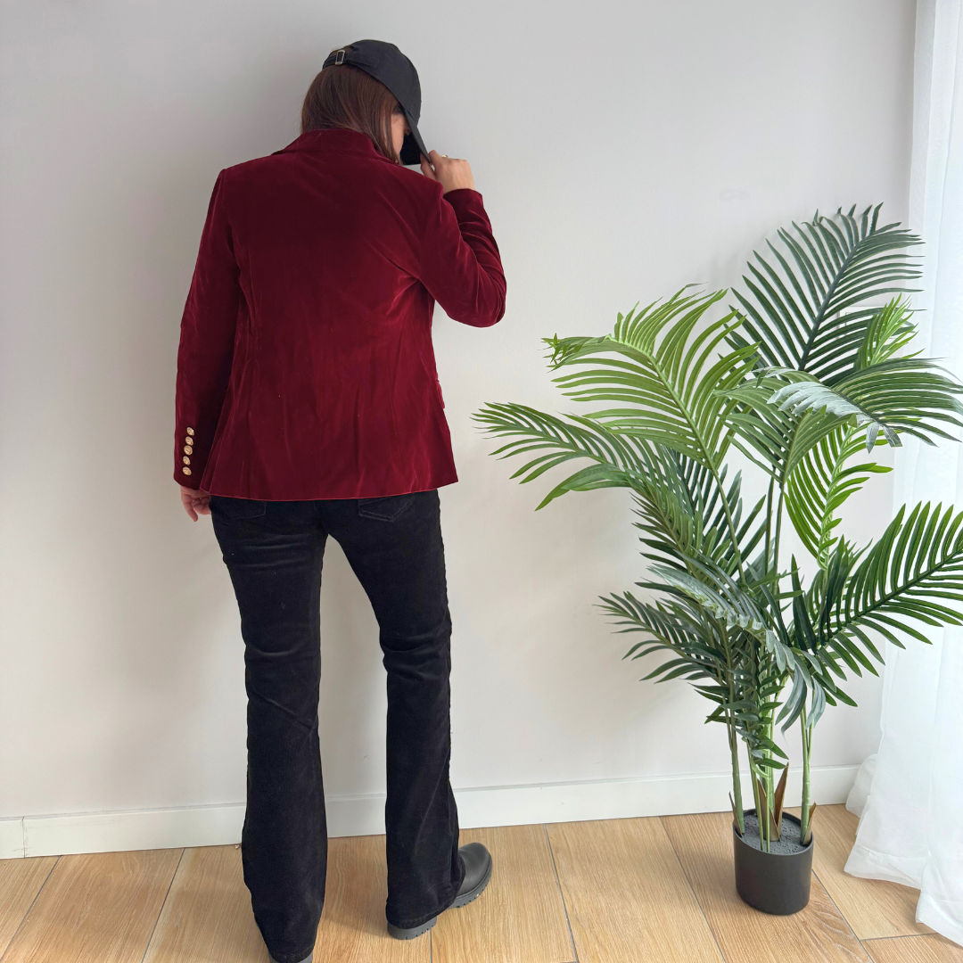 Blazer femme - officier - Cintré - Velours - Aïcha