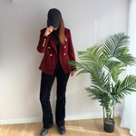 Blazer femme - officier - Cintré - Velours - Aïcha
