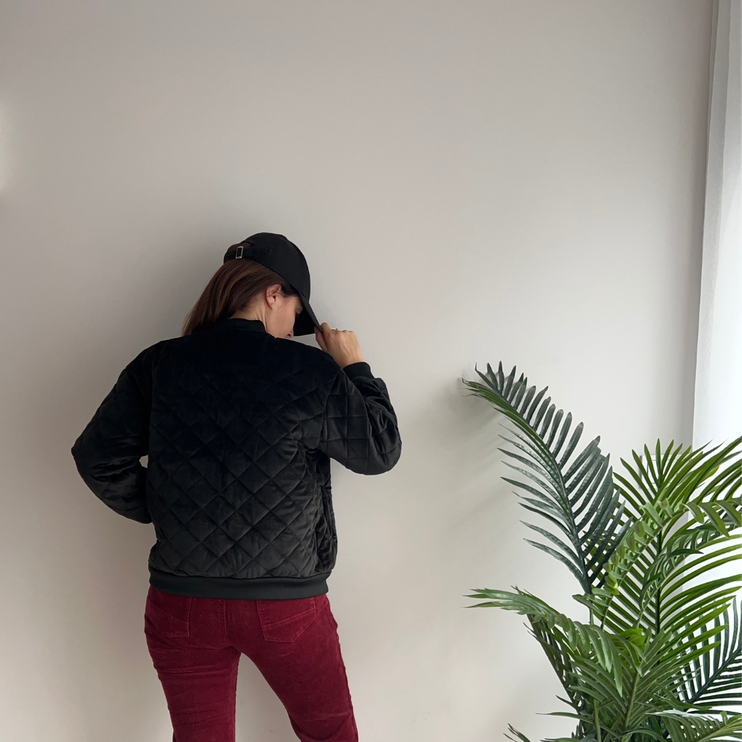 Blouson femme - matelassé - Velours - Célia