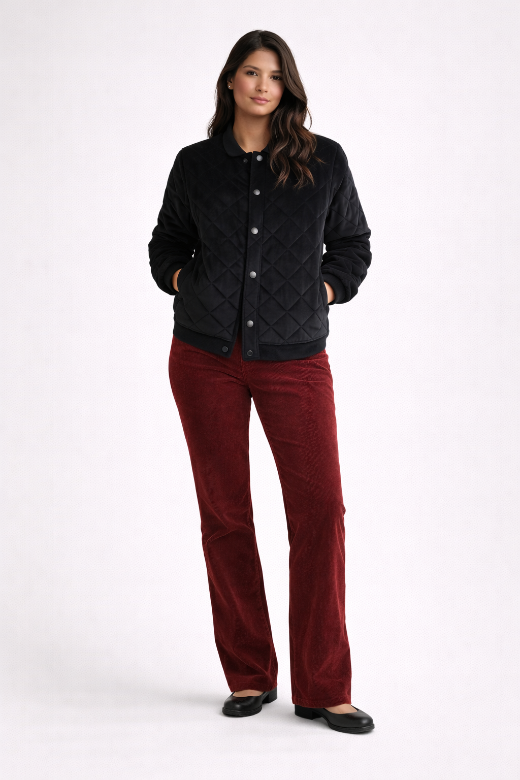 Pantalon femme - évasé - Velours côtelé - Ricarda