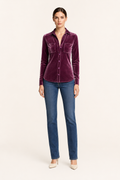 Emma- Chemise femme-en velours- manches longues