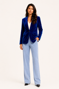 Anna- Blazer velours femme - Col cranté- Coupe droite