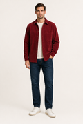 Ronaldo-Sur chemise homme en velours côtelé- poche poitrine