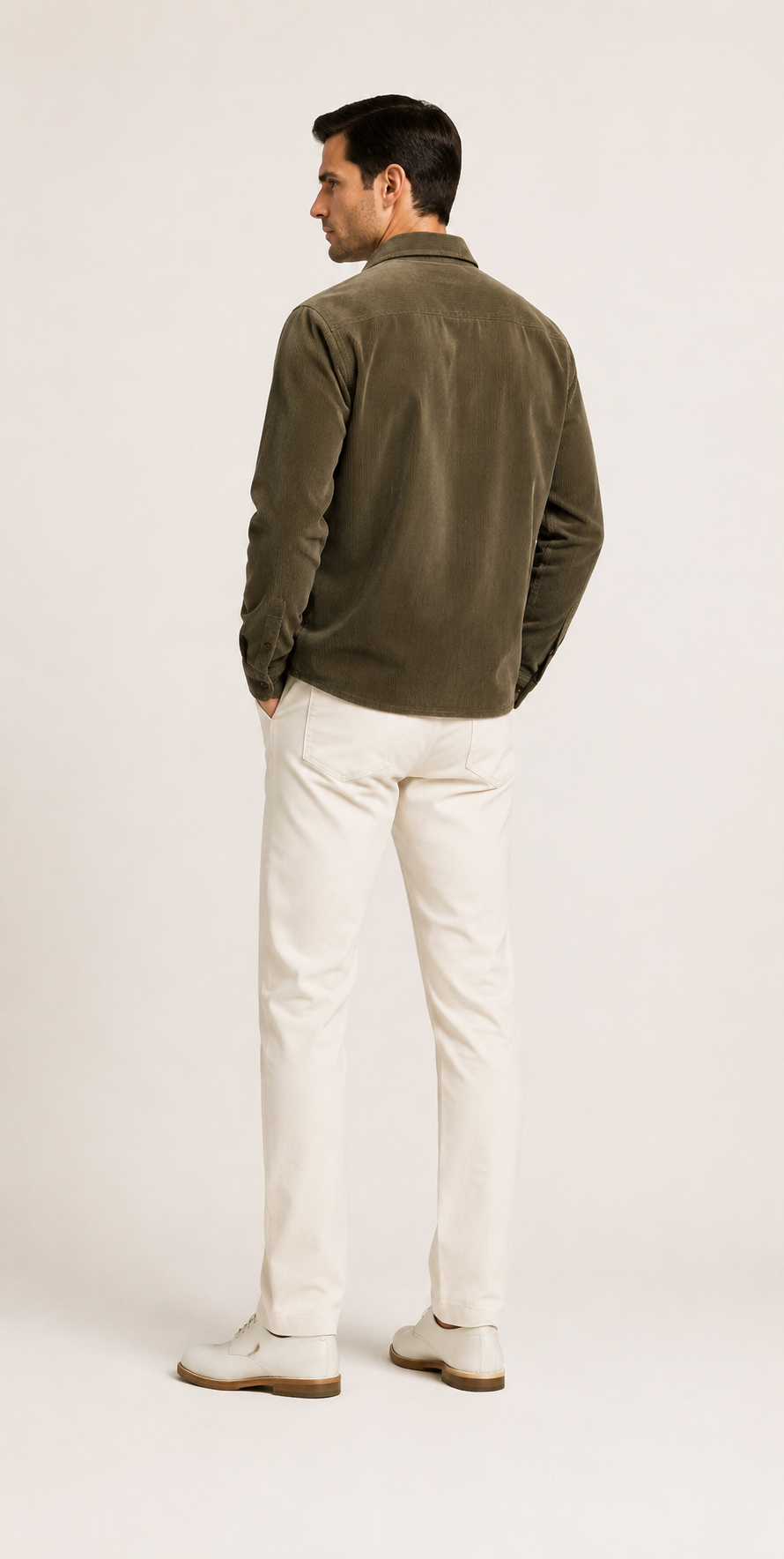 Juan- Sur chemise homme- velours côtelé - double poches