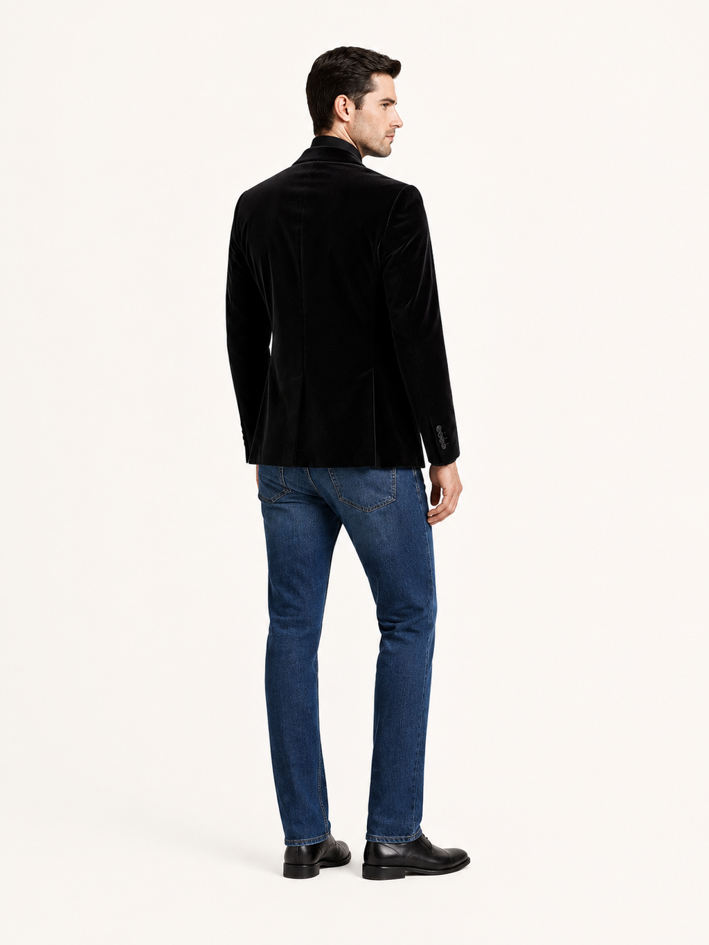John-blazer homme en velours cintré