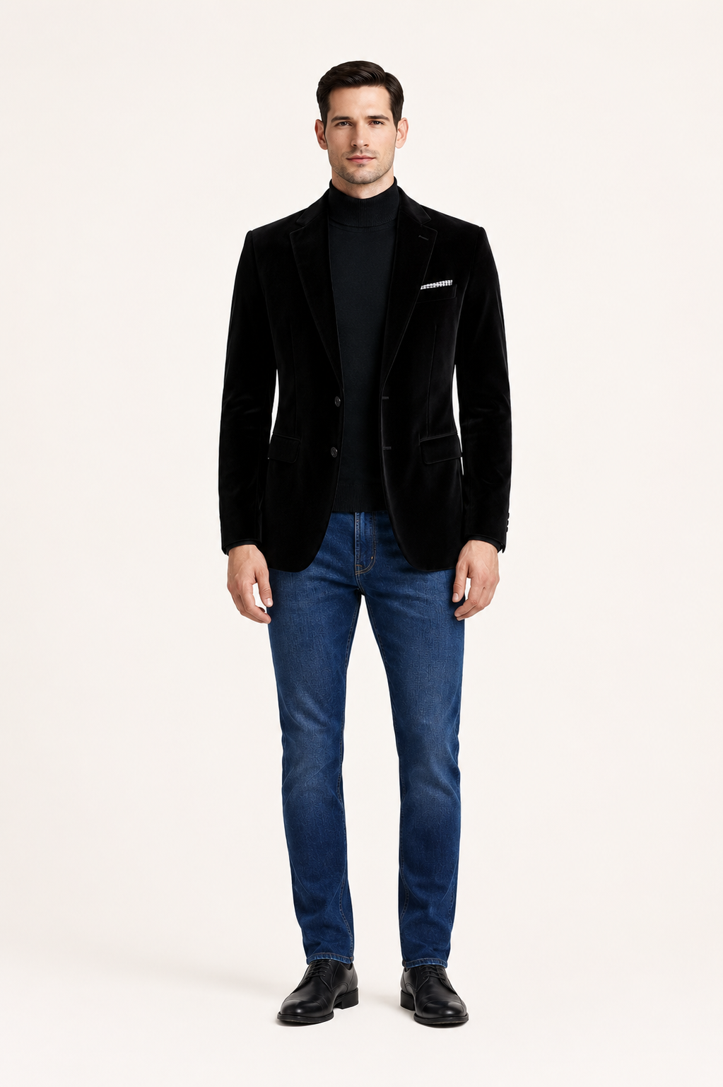 John-blazer homme en velours cintré