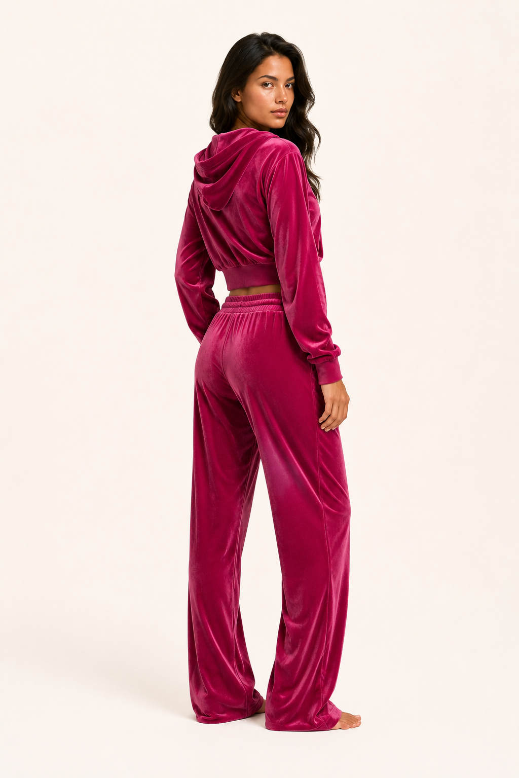 Catia- Ensemble jogging femme en velours