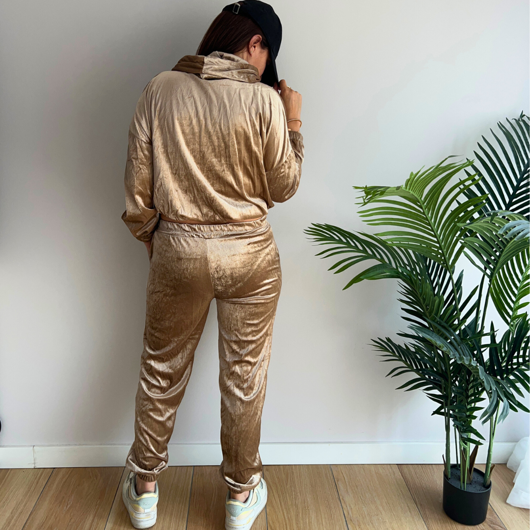 Ensemble  femme - jogging léger à capuche - Velours - Laurie