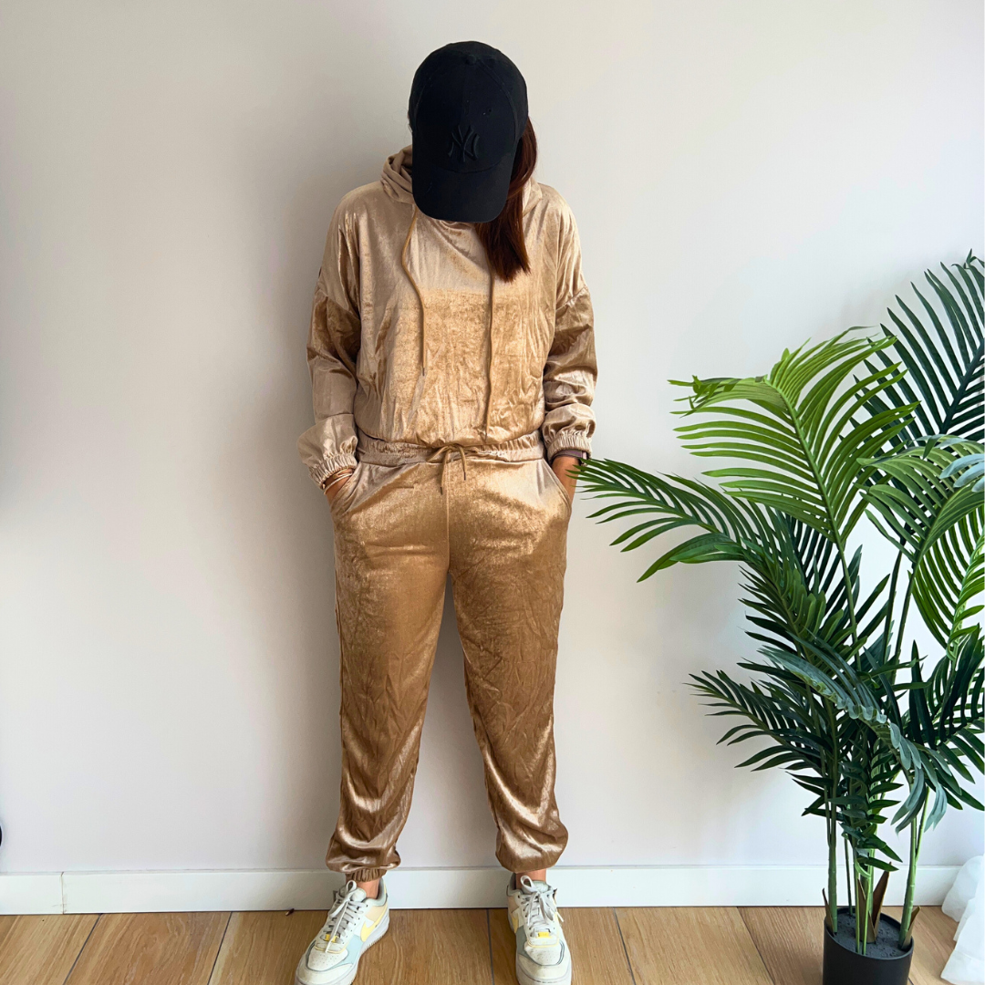 Ensemble  femme - jogging léger à capuche - Velours - Laurie