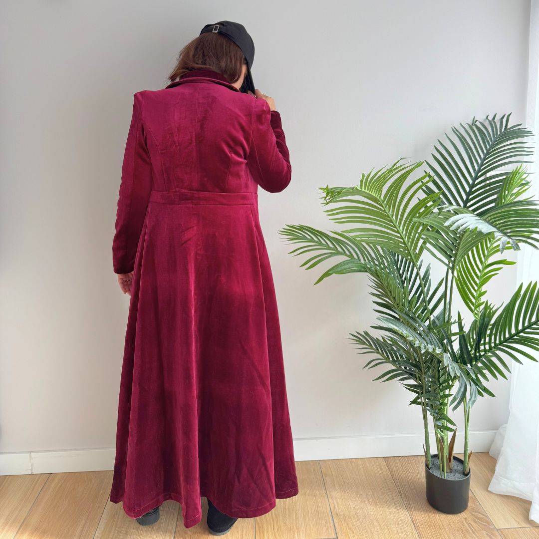 Manteau femme long  - Velours - Suzana