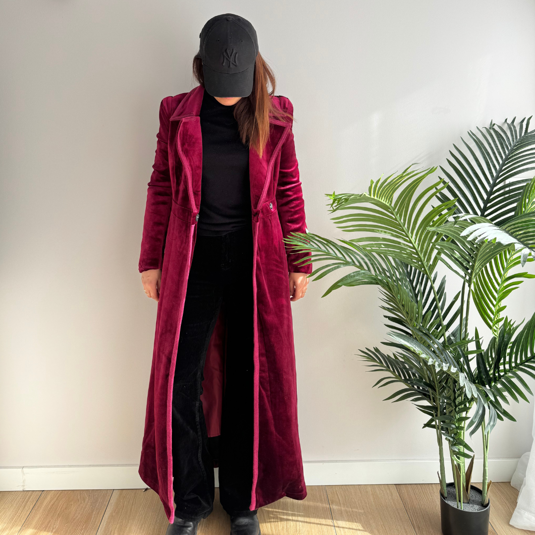 Manteau femme long  - Velours - Suzana