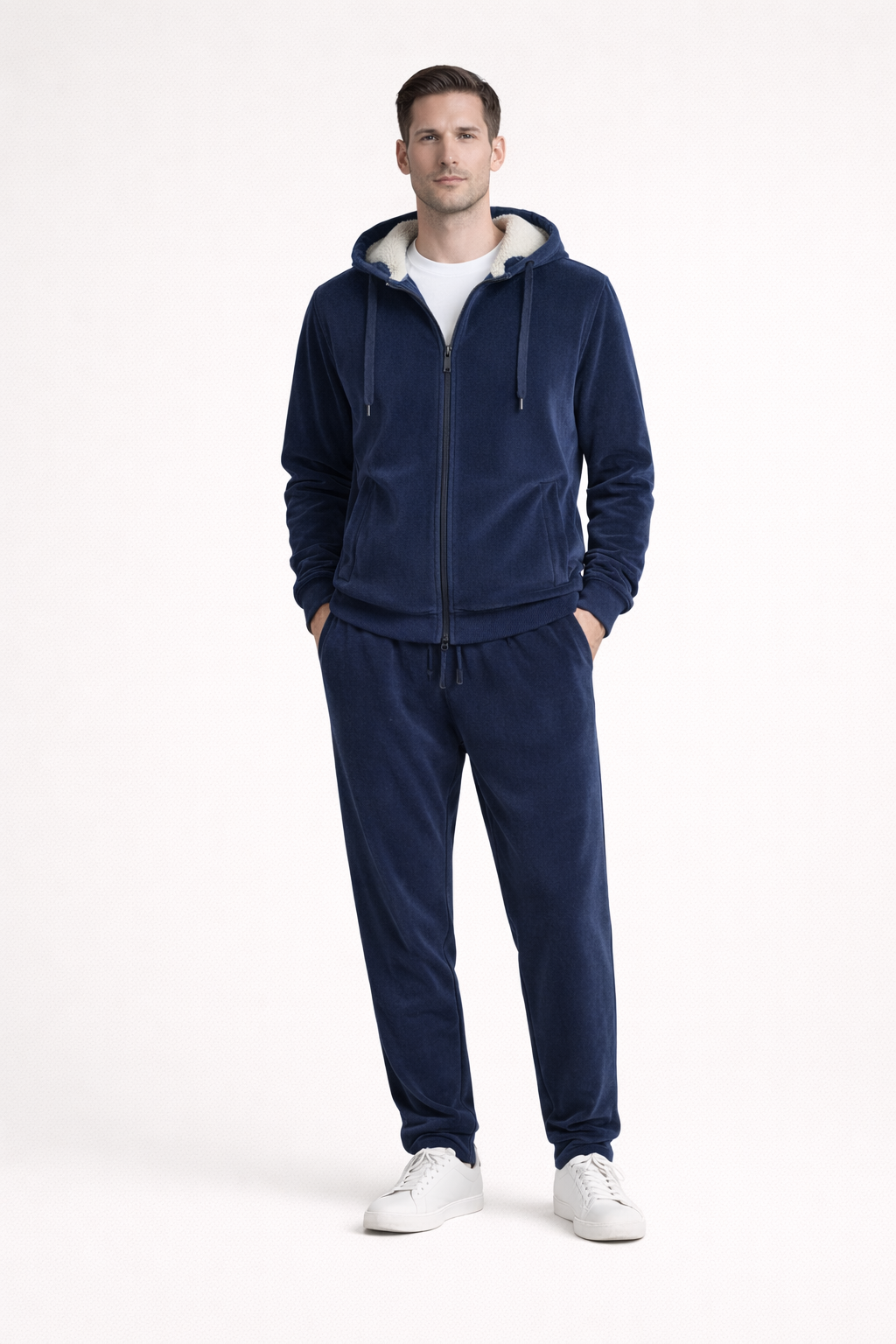 Carlos-Ensemble jogging-homme en velours-interieur molletonné- bas serré