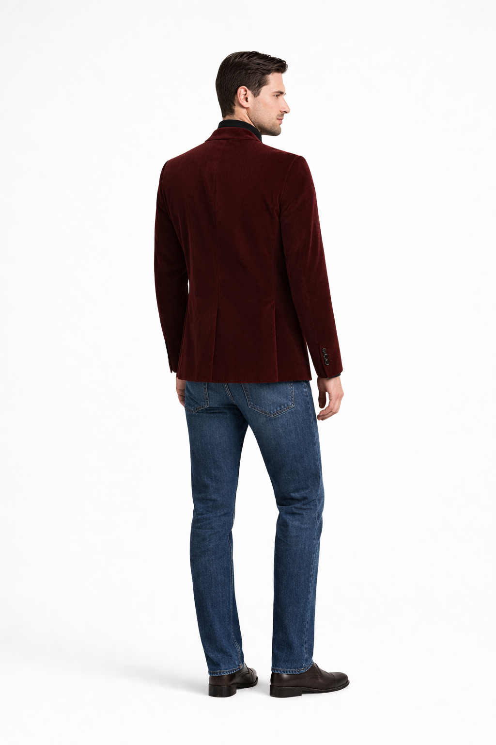 John-blazer homme en velours cintré
