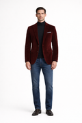 John-blazer homme en velours cintré