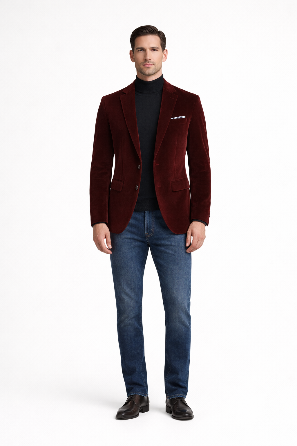 John-blazer homme en velours cintré