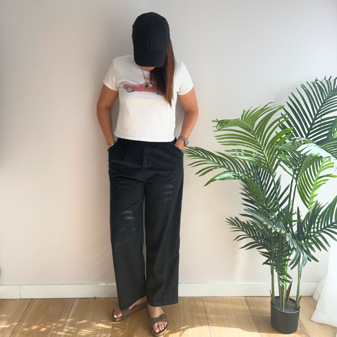 Pantalon femme - coupe droite - léger - Velours côtelé - Faustine