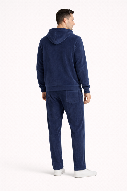 Carl-Ensemble jogging homme en velours-interieur molletonné - coupe droite