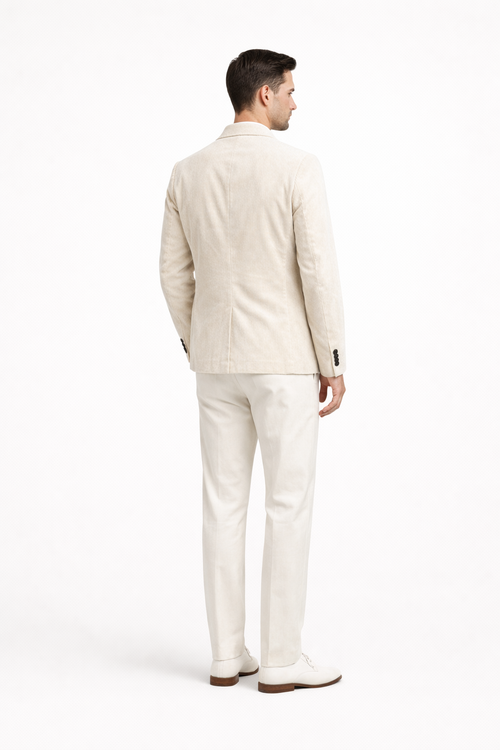 David – Blazer en velours côtelé homme double boutonnage