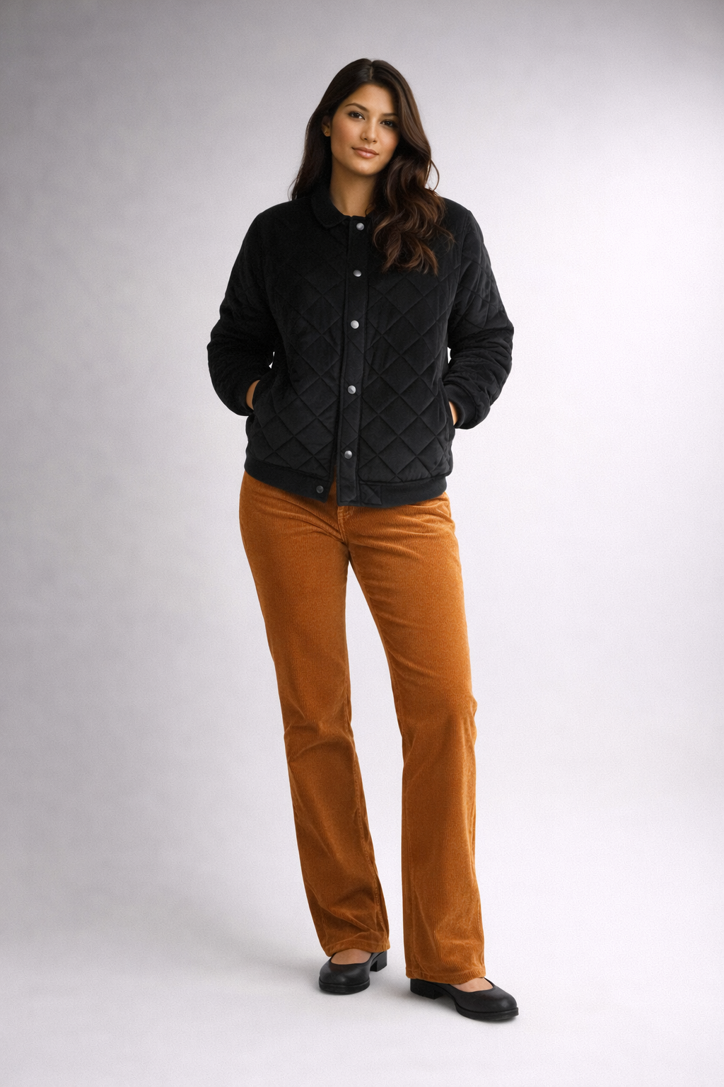 Pantalon femme - évasé - Velours côtelé - Ricarda