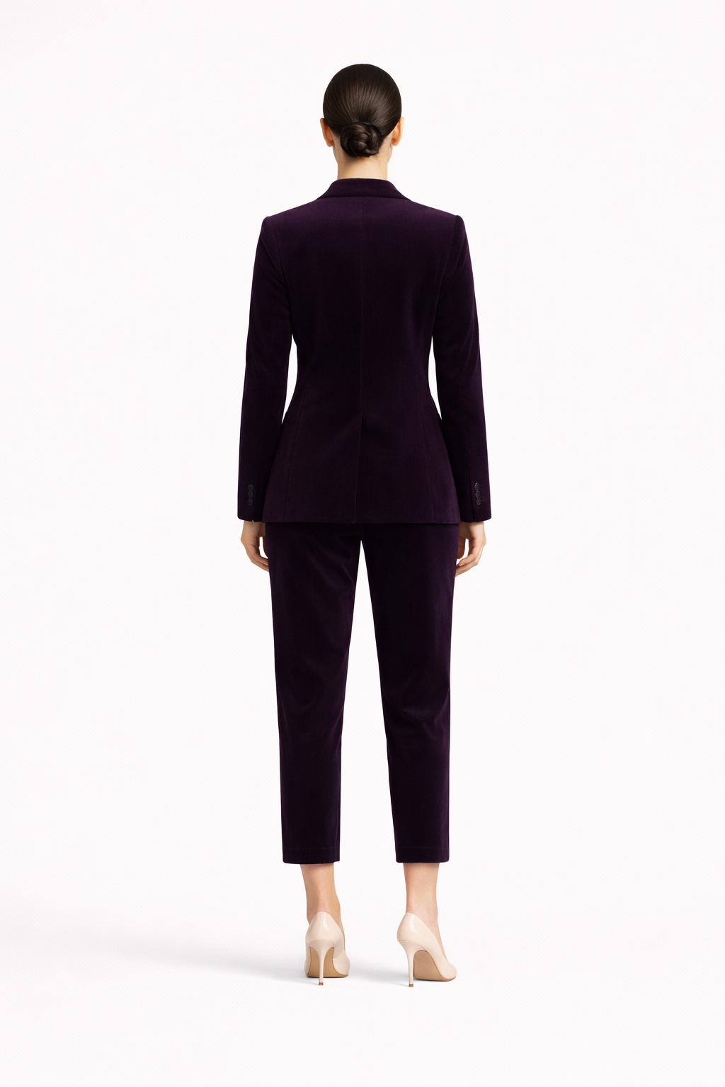 Ensemble femme - blazer et pantalon 7/8-ème - Velours - Maria